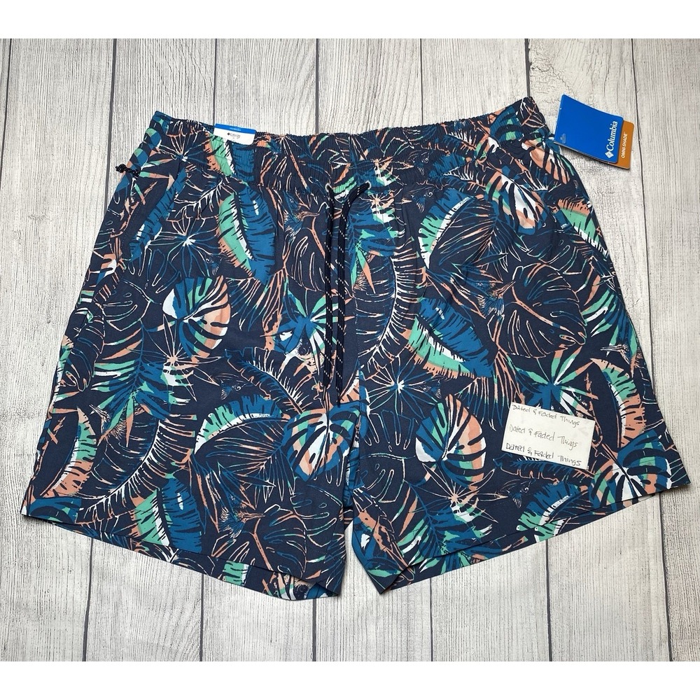 *NWT Men Size LARGE Columbia Summer Dry Shorts Swim Tropical Omni Shade SPF 50